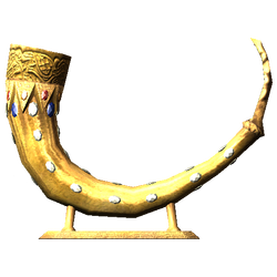 Ornamentiertes Trinkhorn
