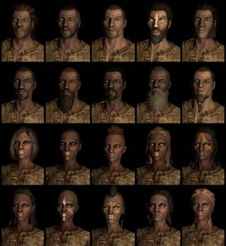 Redguard human race face compilation.