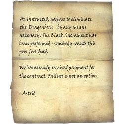 Dark Brotherhood Assassin's Note - Skyrim Wiki