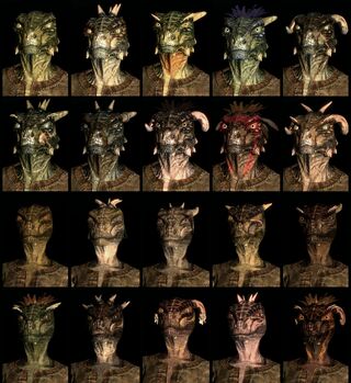 Argonian lizard-men race face compilation.