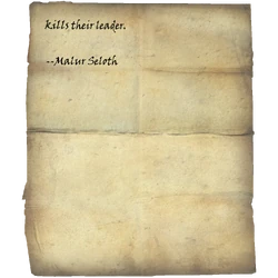 anyone who kills their leader. --Malur Seloth