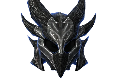 Seitenansicht des daedrischen Helms von Skyrim