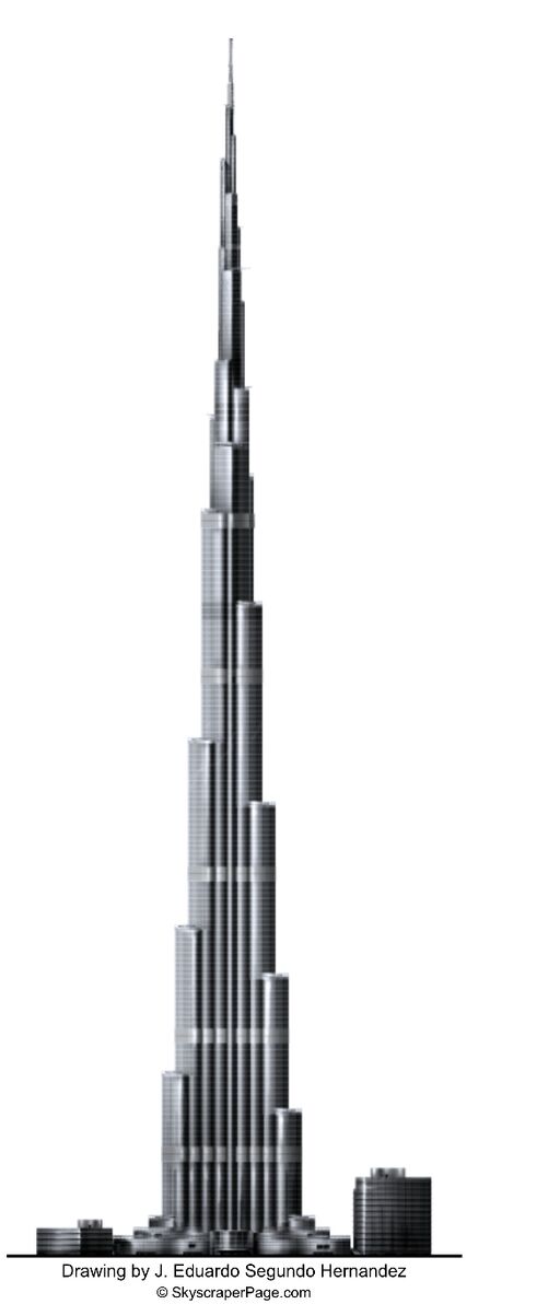 Free Icons - Illustration Of Burj Khalifa Icon In Thin Line Art. |  FreePixel.com