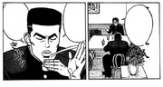 Takenori and Kogure having a conversation at a Cafe