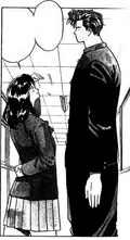 Haruko measuring Sakuragi height