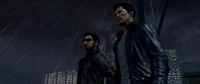 Naz and Wei in the first cutscene of the game.