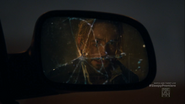 Ichabod's rear view mirrors breaks after contacting Purgatory.