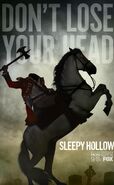 The Headless Horseman featured in a poster for Sleepy Hollow.