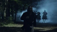 Ichabod tries to outrun the Horsemen.