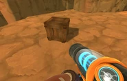 A crate on the ground.