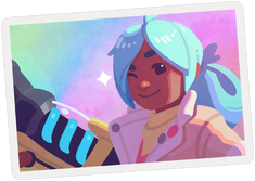 Beatrix from the intro in , holding her trusty Vacpack.