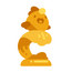 Golden Angler Statue