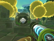 Tabby Slime Statue at the Ruins entrance