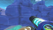 The Debug Spray's projectile leaves a trail behind it.