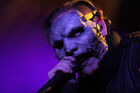 Corey performing with his Skin Face V2 mask in 2016
