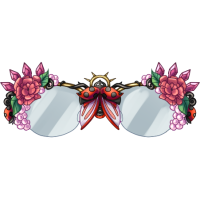U06 Okulary w kwiatki
