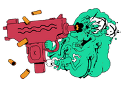 Tag of a red Uzzi