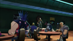 Locke sitting among the audience.