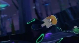 Slinging mechanics 4: Slug maneuvered into slinging position.