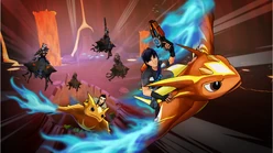 Eli and Junjie escaping from Darkbane.