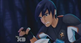 Eli's expression upon encountering the Clan the second time.