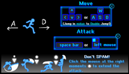 Standrew's controls in the first game during the Boss Levels