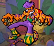 Rajan on his throne.