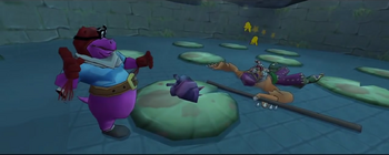 A defeated Rajan, knocked unconscious by Murray.