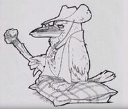 Concept art of the Guru as a Kookaburra