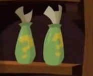 Clues on a shelf in the safe house