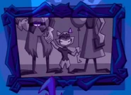 Sly with his father and his mother.