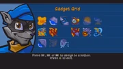 An incomplete Gadget Grid for Sly Cooper, from the remastered Sly 2.