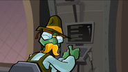 A Disguised Bentley Finishes Hacking A Computer Terminal Onboard A Train From "Goodbye My Sweet" Bonus Video.