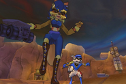 Sly being chased by possessed Carmelita