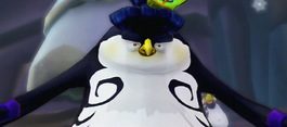 El pingüino zumo dispuesto a entrenar a Bob Cooper.