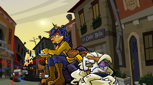 Sly Cooper e Carmelita Fox, retrato animado, png