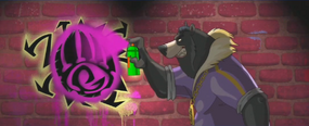 El Grizz durante su época como artista callejero.