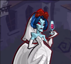 La Condesa con su vestido de novia en Sly 2: Ladrones de Guante Blanco.