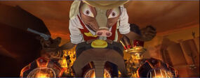 Toothpick, furioso y gigante, enfrentándose a Sly Cooper.