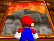 The painting found at the top of the volcano.