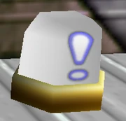 An image of the Phantasm Cap Switch, appearing in part of Vanish Cap Under the Moat.