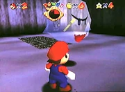 A pre-release screenshot featuring a key inside of a Boo.