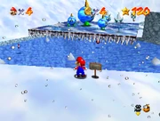 3 small chill Bullies on top of the platform with 1 big chill Bully.