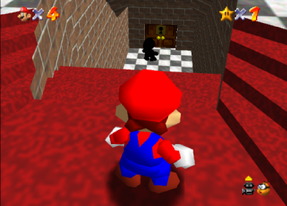 Shadow Mario entering Basement