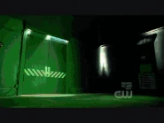 Kara blowing open the door