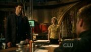 Chloe, Clark and Oliver investigate Checkmate.