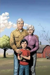 Jonathan, Clark and Martha (From left to right)