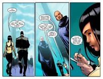 Chase explains that the "monks" are there to prevent evil forces from entering or leaving the facility.
