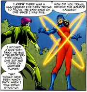 Jessica Palmer a.k.a. the Atom as she appears in the comics.