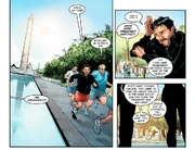 The President runs away from Lois Lane.